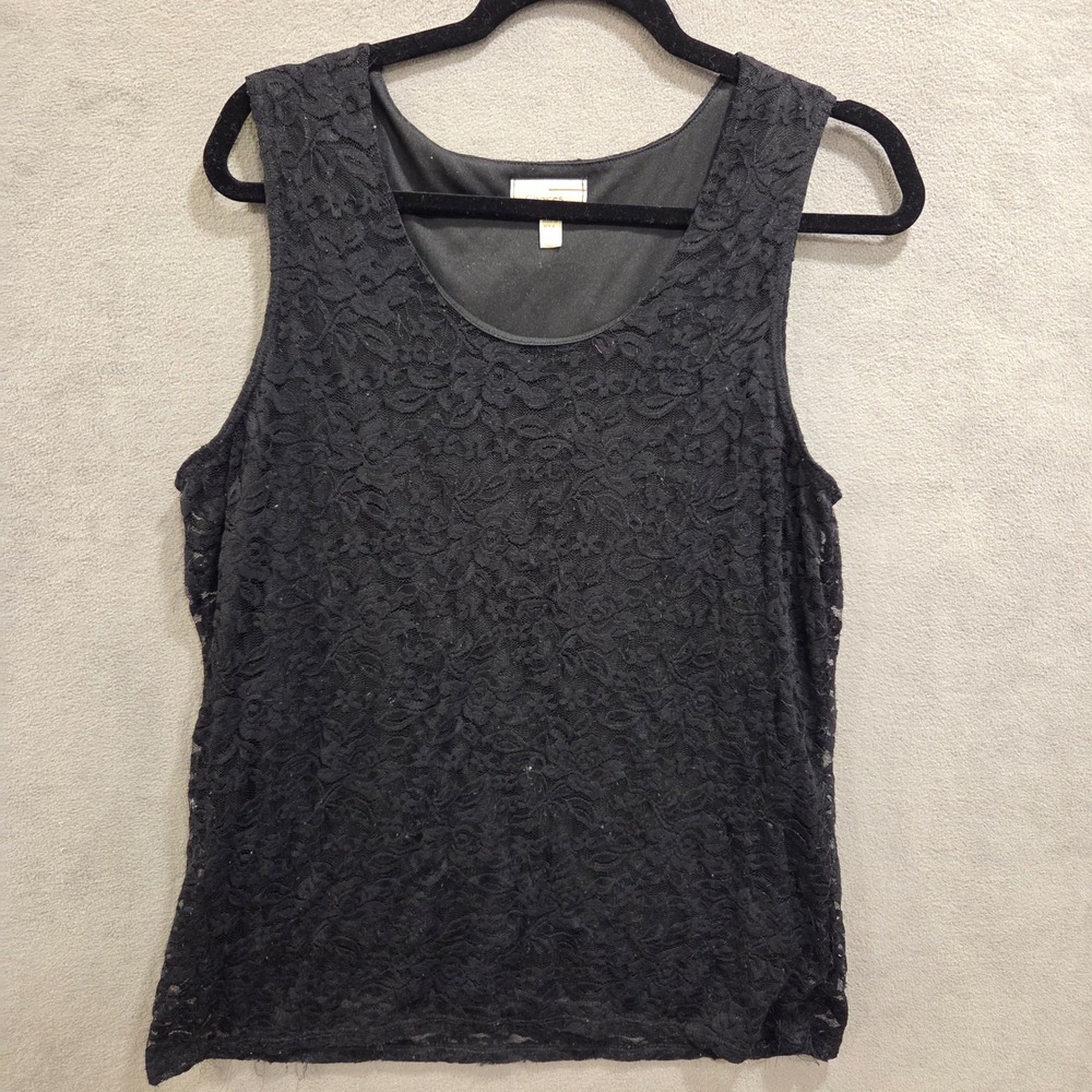 Choices Lace Tank Top Women's Size Large Whimsigoth Coquette Romantic Layering